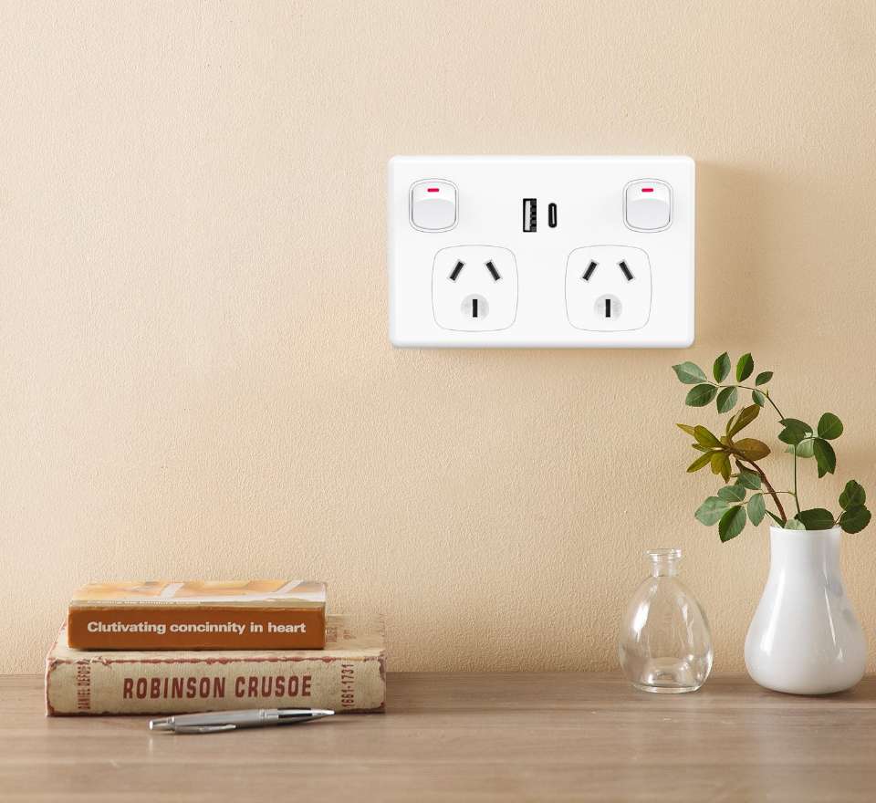 Indoor Power Point Installation With USB Ports