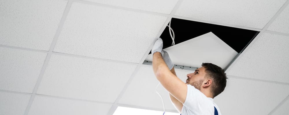 Typical electrical tasks needed for an office fitout.