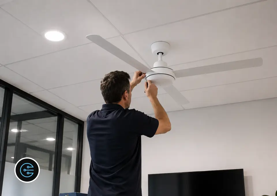 Project - Office Smart Ceiling Fan Installation in Mitcham By All Electrics Melbourne